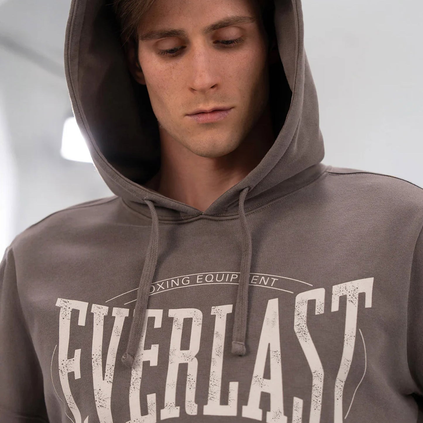 Everlast Authentic Boxing Oversize Erkek Gri Sweatshirt