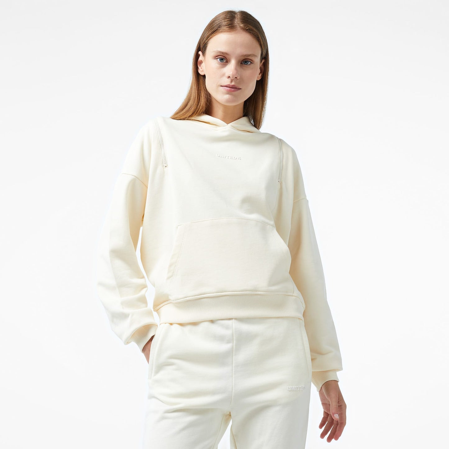 United4 Classic Kadın Krem Sweatshirt