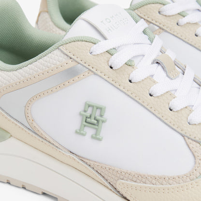 Tommy Hilfiger Leather Kadın Krem Spor Ayakkabı