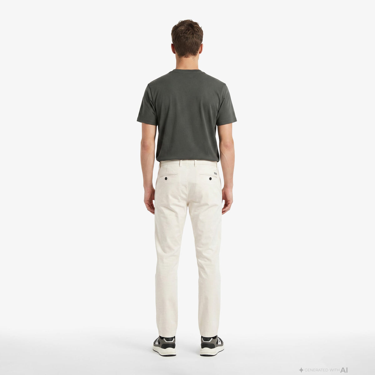 Armani Exchange Erkek Krem Rengi Pantolon