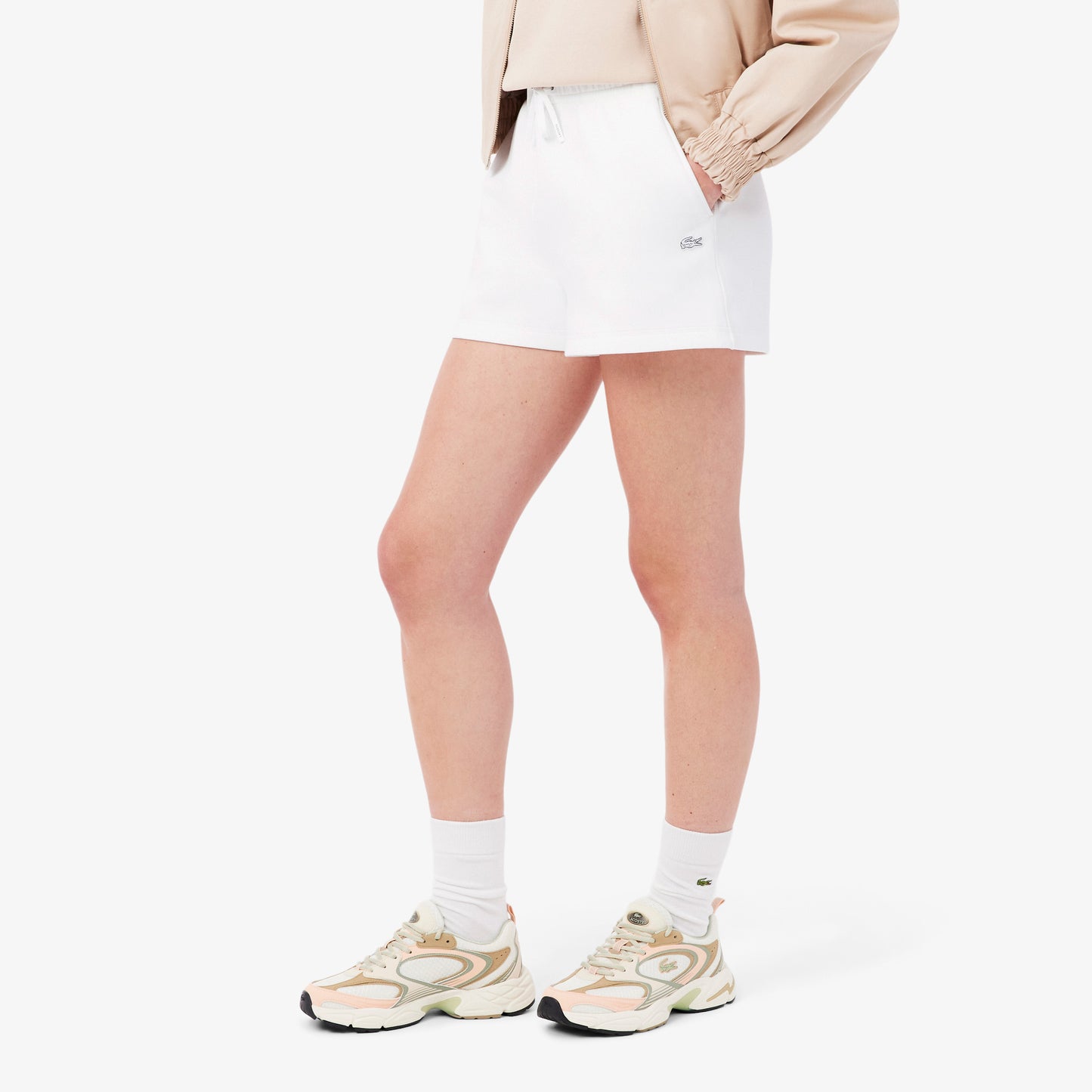 Lacoste Relaxed Fit Kadın Beyaz Şort