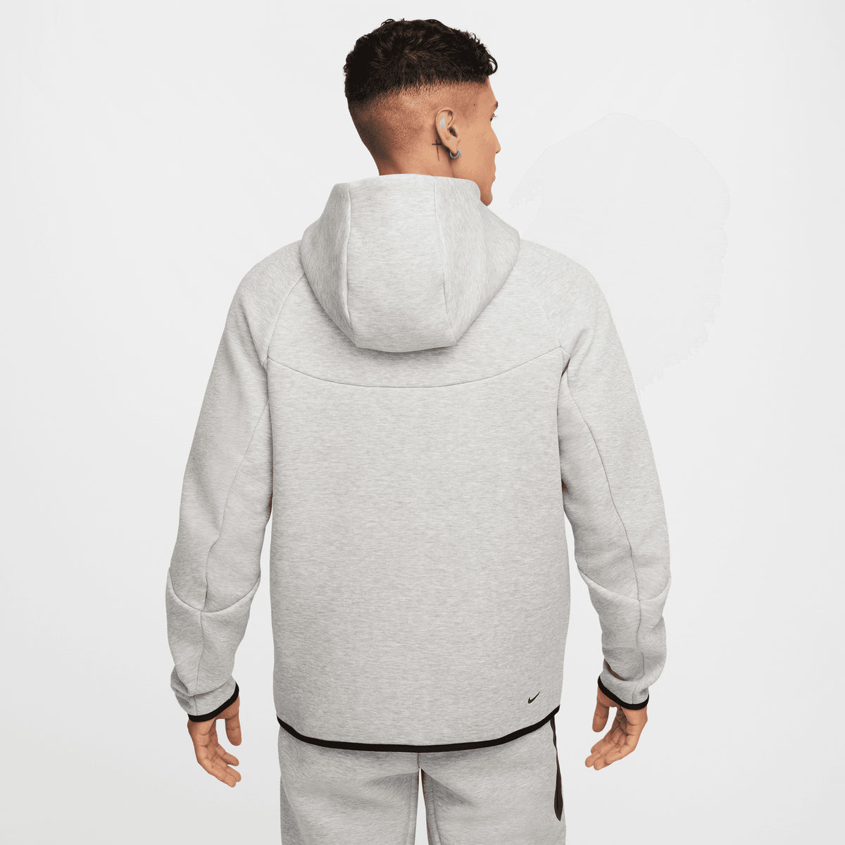 Nike Tech Fleece Full Zip Windrunner Erkek Gri Sweatshirt
