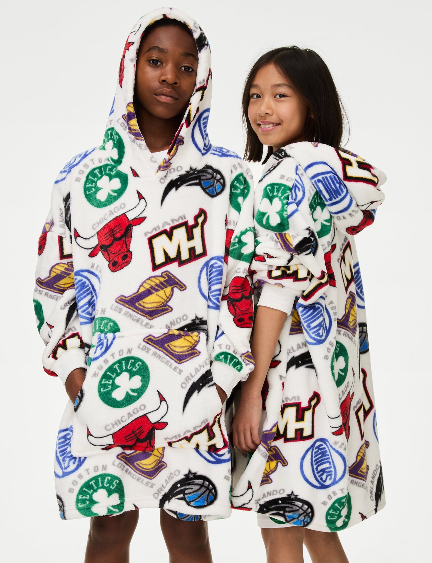 Desenli Polar Kapüşonlu Sweatshirt (7-16 Yaş)