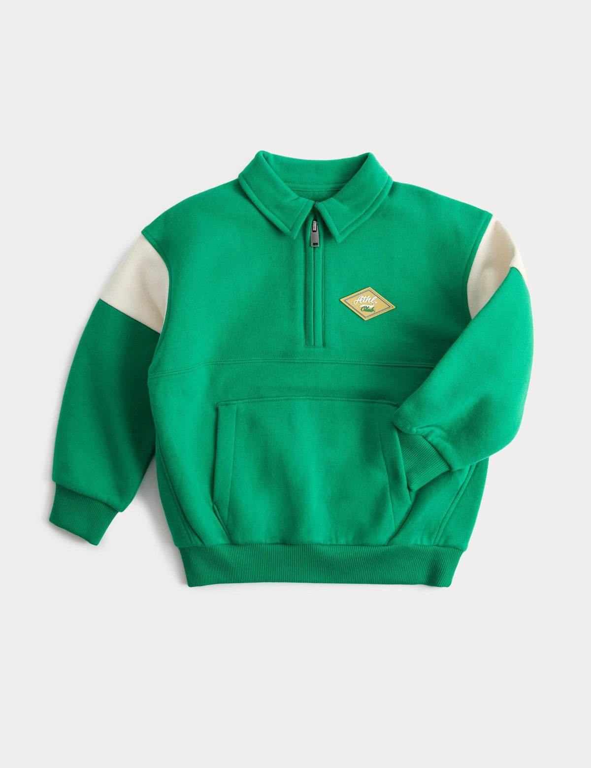 Yarım Fermuarlı Yakalı Sweatshirt