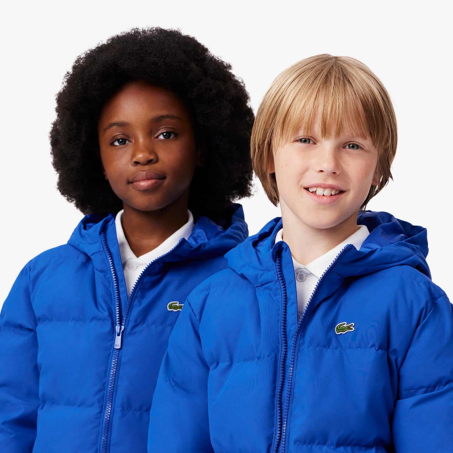 Lacoste Çocuk Kapüşonlu Mavi Şişme Mont