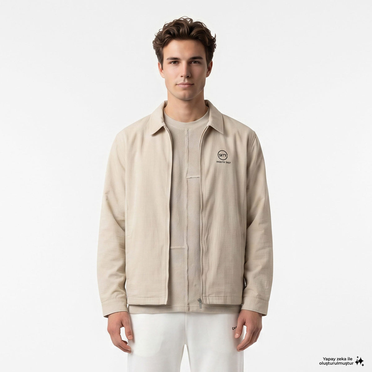 Unıted4 Comfort Fit Erkek Krem Ceket