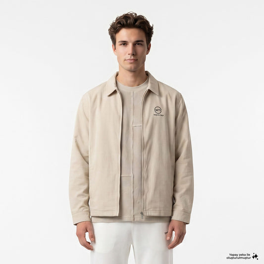 Unıted4 Comfort Fit Erkek Krem Ceket