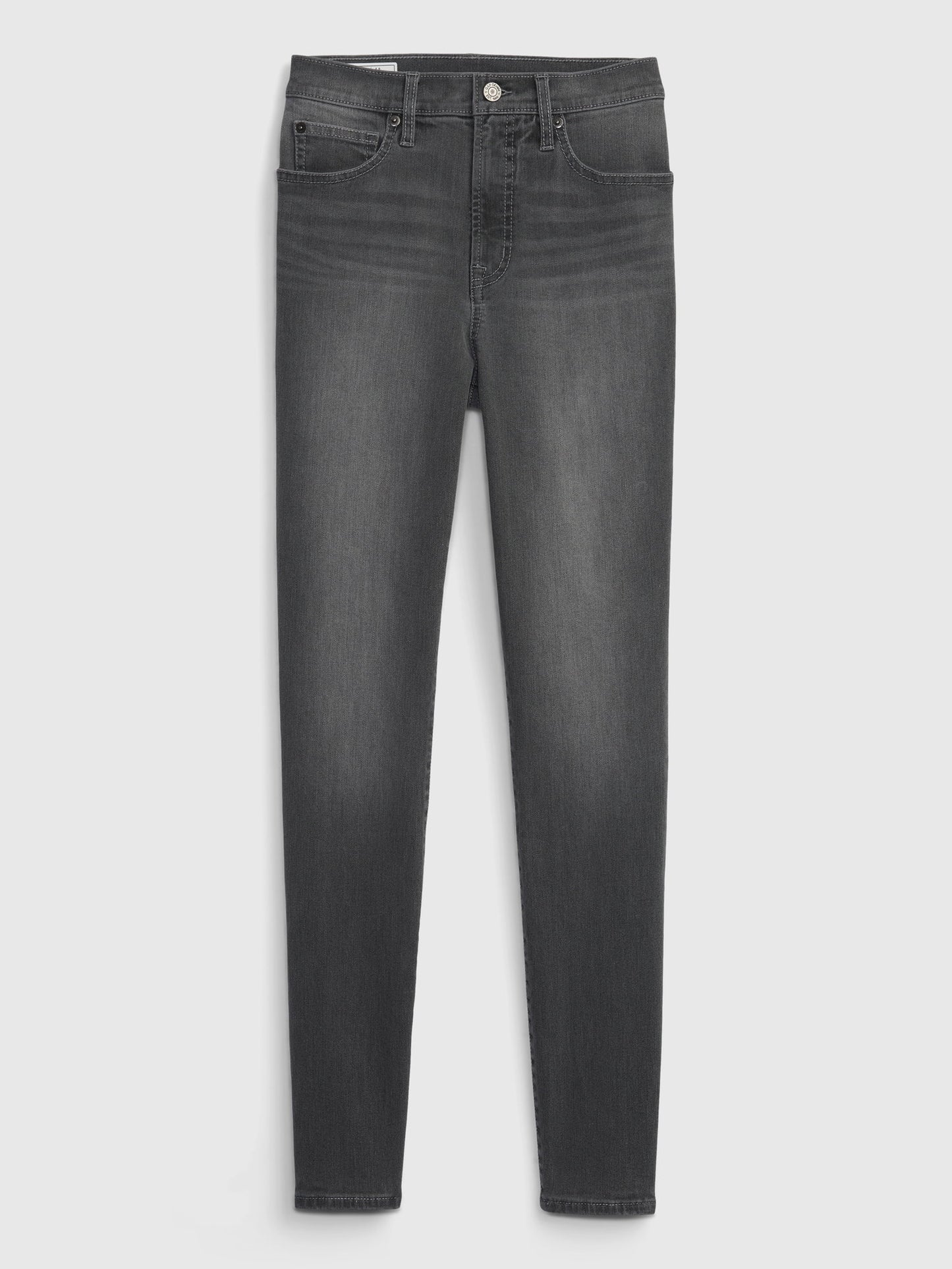 Koyu Gri High Rise True Skinny Jean Pantolon