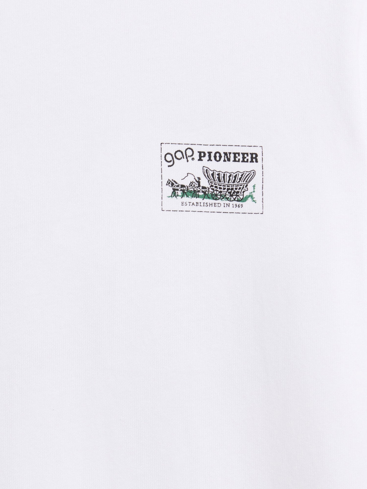 Beyaz Heavyweight Gap Grafik Baskılı T-shirt