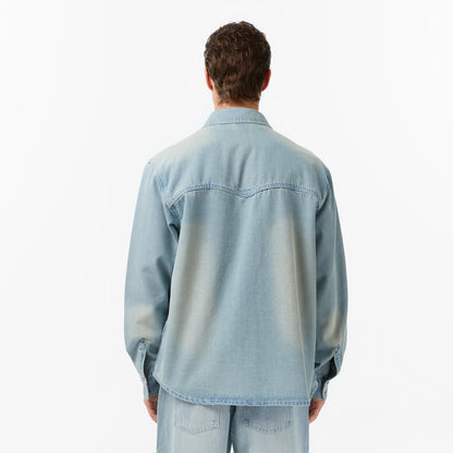 Karl Kani Og Western Denim Erkek Mavi Ceket