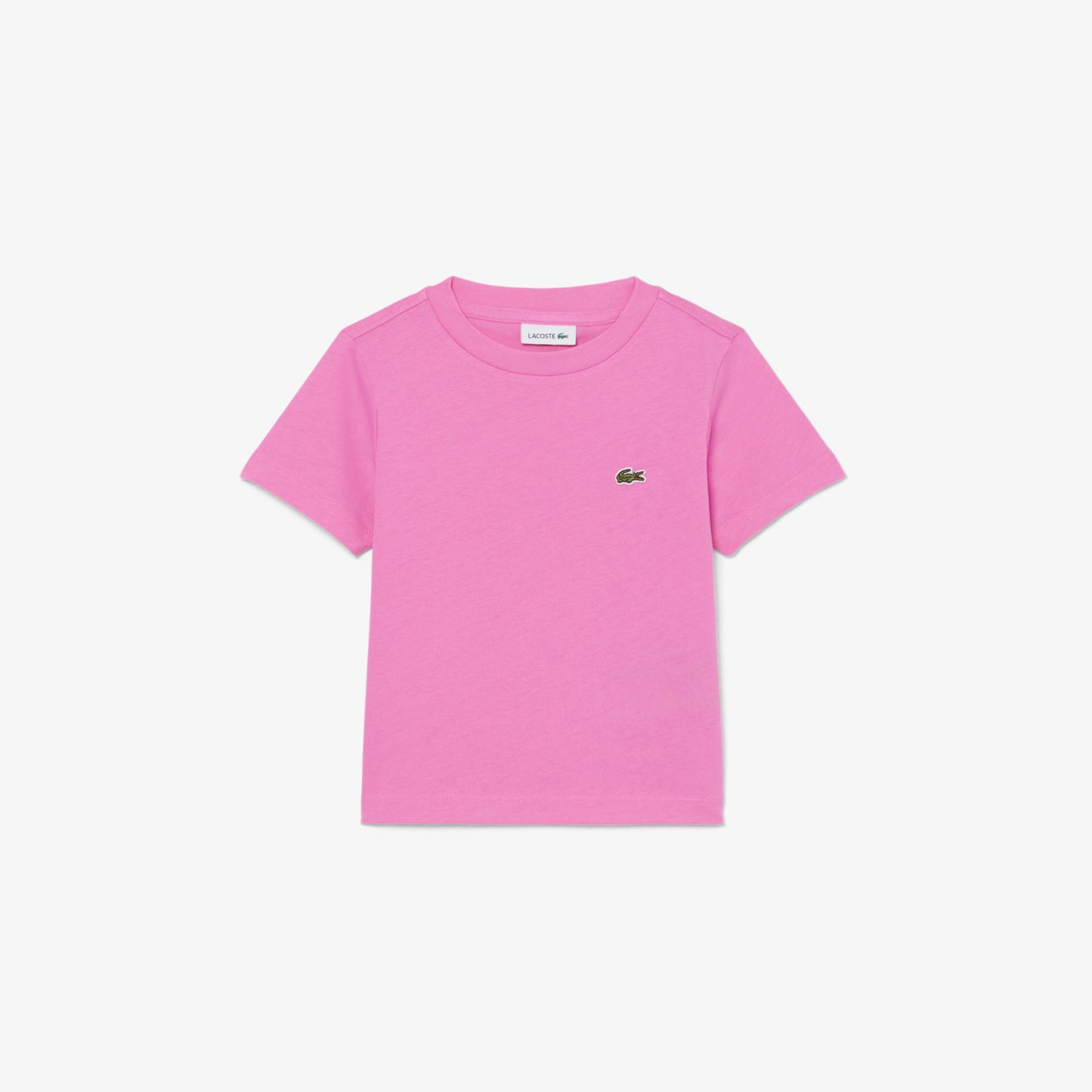 Lacoste Bisiklet Yaka Çocuk Pembe T-shirt