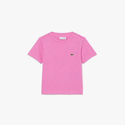 Lacoste Bisiklet Yaka Çocuk Pembe T-shirt