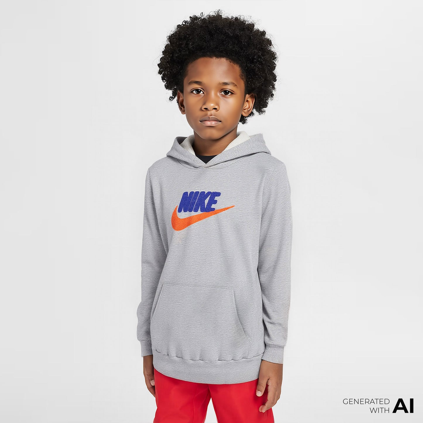 Nike Club Chenille Çocuk Gri Sweatshirt
