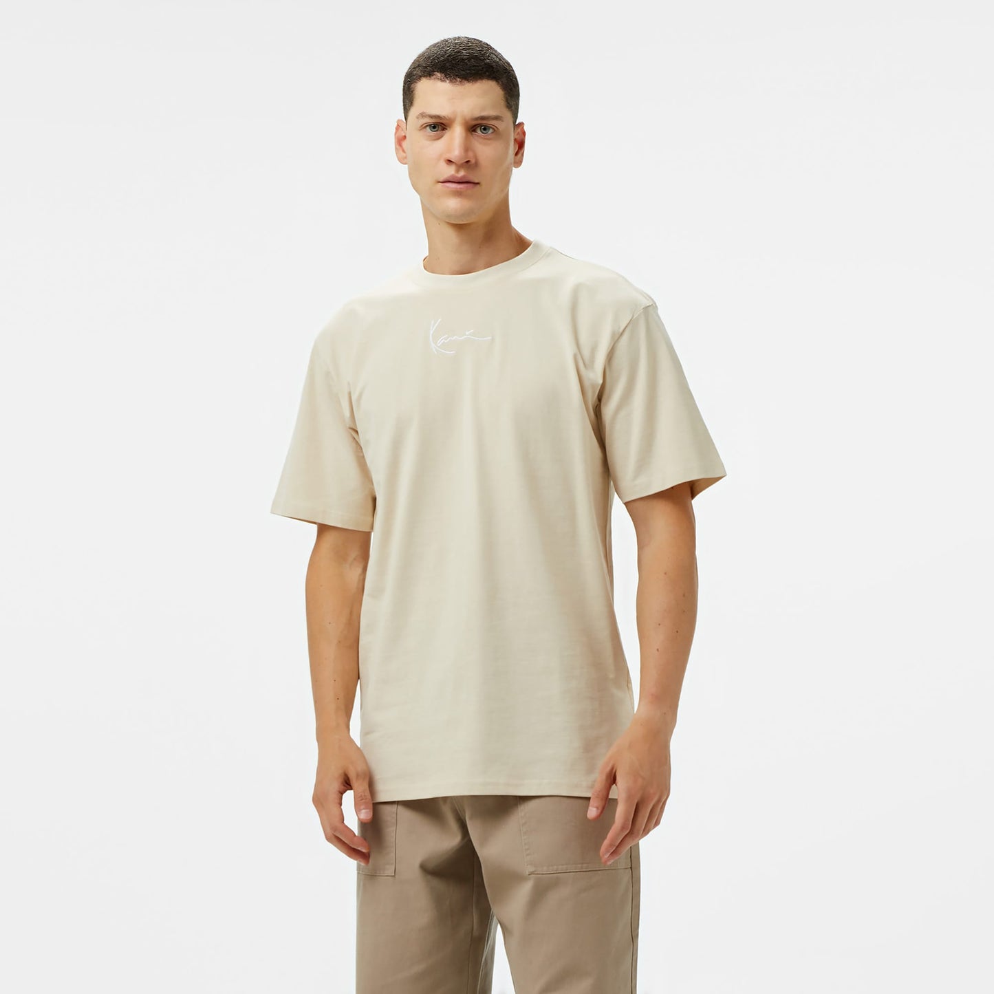 Karl Kani Small Signature Essential Erkek Krem T-shirt