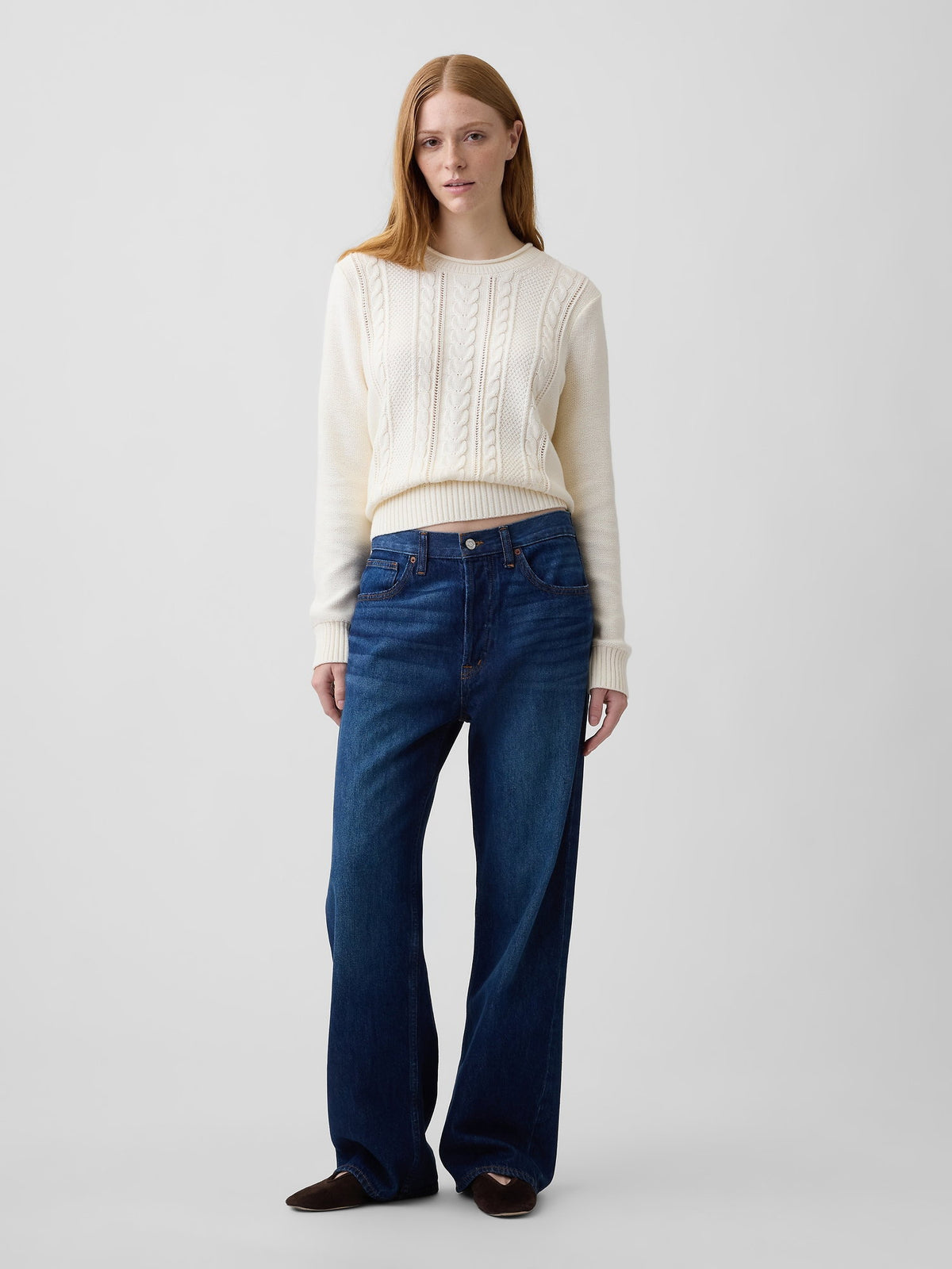 Kırmızı Rollneck Cable Örgü Kazak