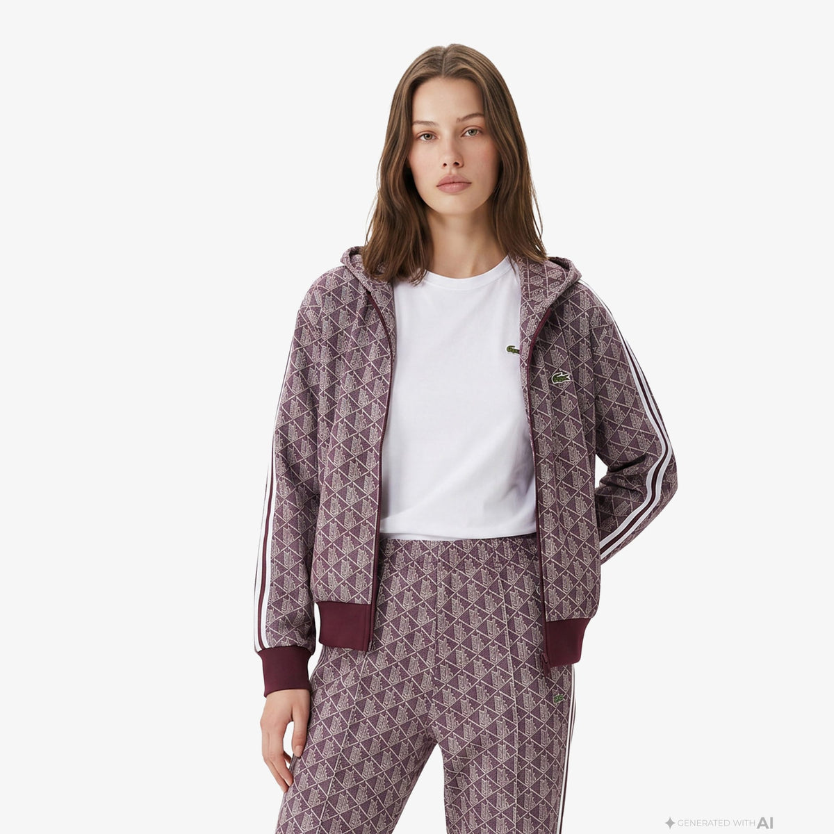 Lacoste Regular Fit Kadın Lacivert Sweatshirt