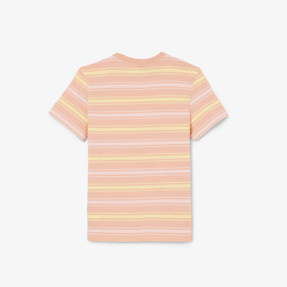 Lacoste Çocuk Bisiklet Yaka Çizgili Kahverengi T-shirt