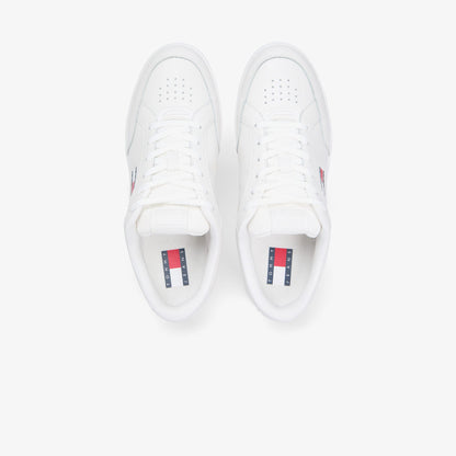 Tommy Hilfiger Jeans Cupsole Long Lace Leather Erkek Beyaz Spor Ayakkabı & Sneaker