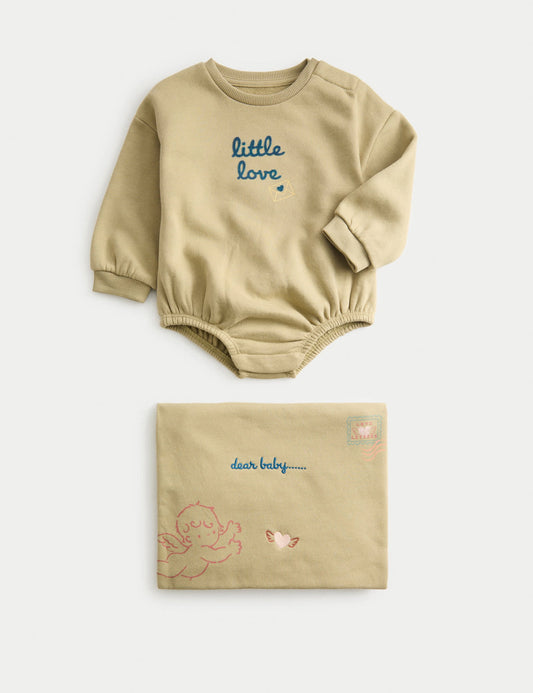 Pamuk Karışımlı Bebek Body (0–12 Ay)
