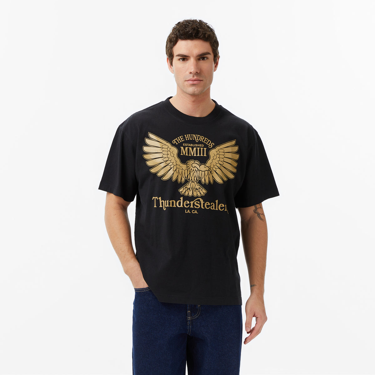 The Hundreds Thunder Cycle Erkek Siyah T-shirt