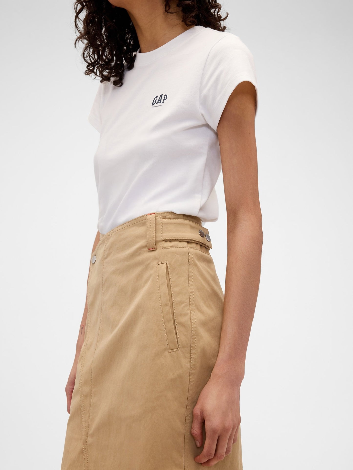 Bej Gap × Victoria Beckham Kargo Etek