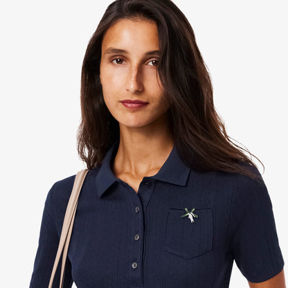 Lacoste Slim Fit Kadın Lacivert Polo