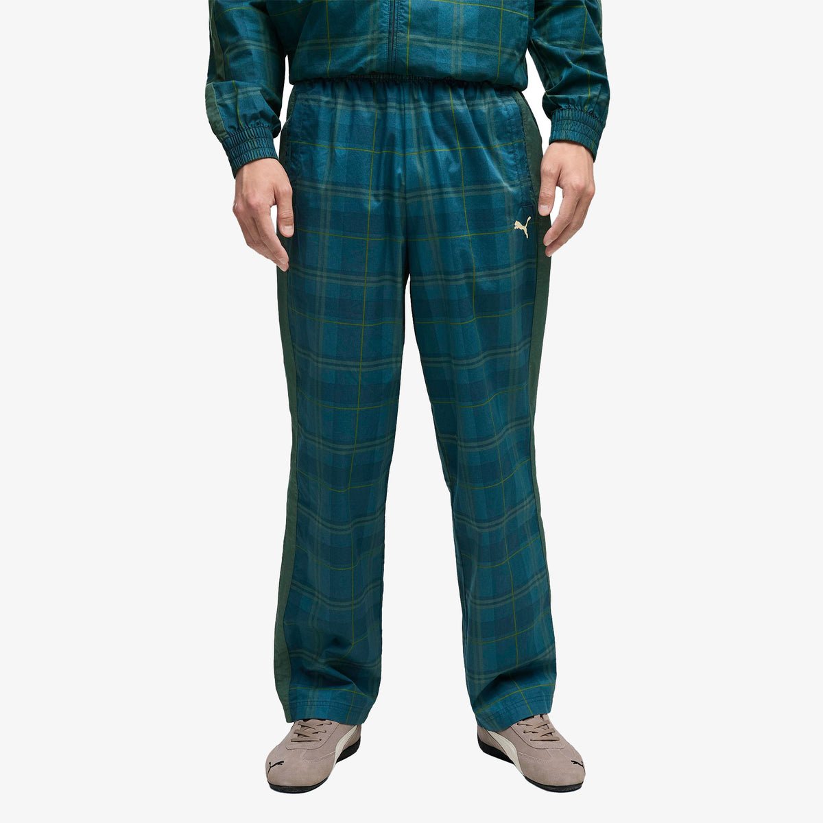 Puma T7 Tartan Track Erkek Yeşil Pantolon