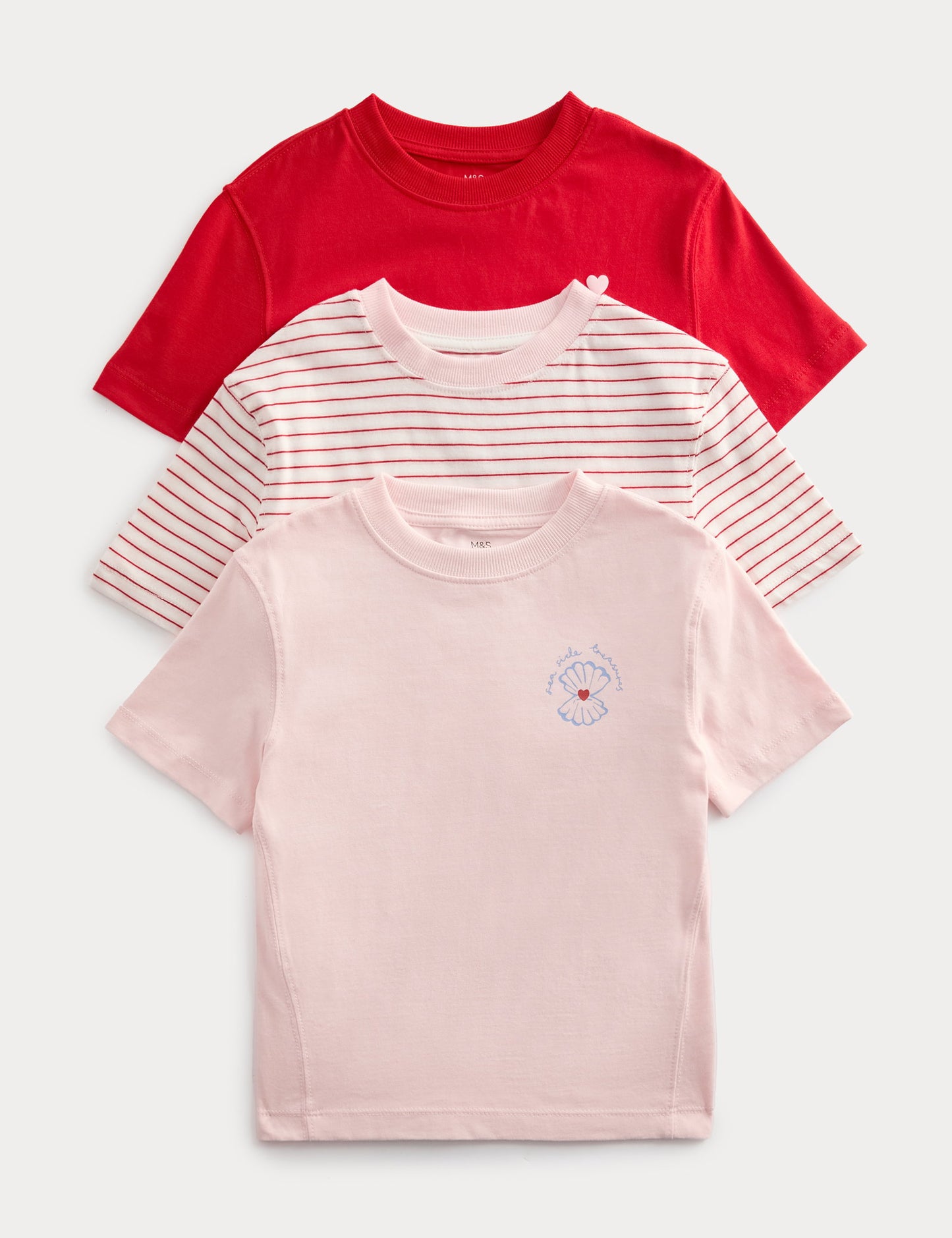 3'lü Pamuklu T-shirt