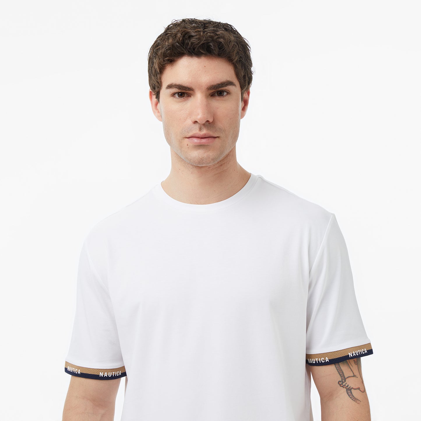 Nautica Erkek Beyaz Regular Fit T-shirt