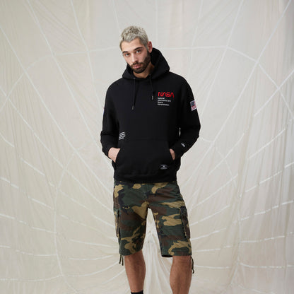 Alpha Industries Nasa Erkek Siyah Hoodie