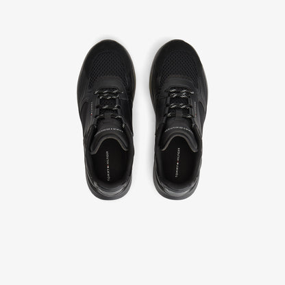Tommy Hilfiger Lightweight Runner Monocolor Erkek Siyah Spor Ayakkabı