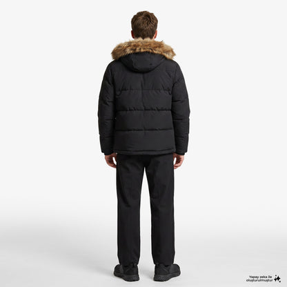 United4 Regular Fit Erkek Siyah Mont