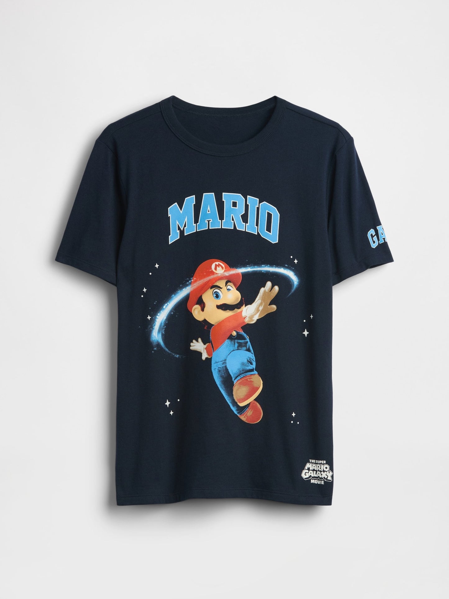 Lacivert Süper Mario Grafik Baskılı T-shirt