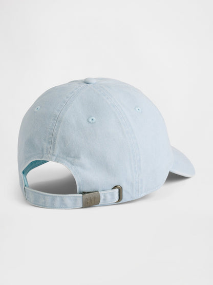 Açık Mavi Washed Logo Beyzbol Şapka