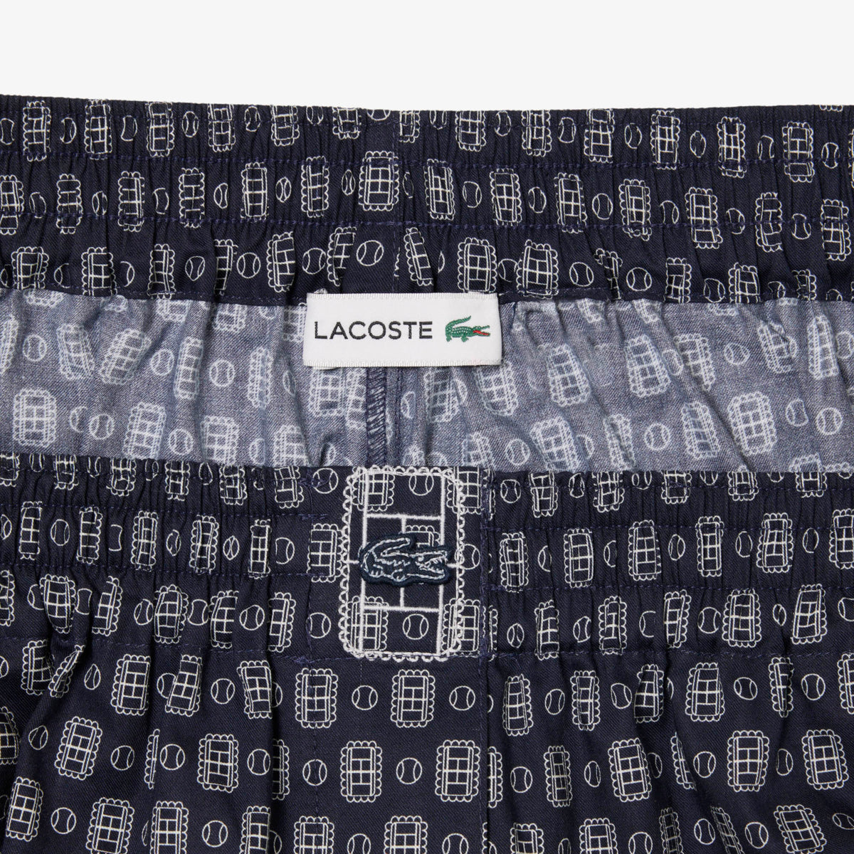 Lacoste Kadın Oversize Fit Desenli Lacivert Şort