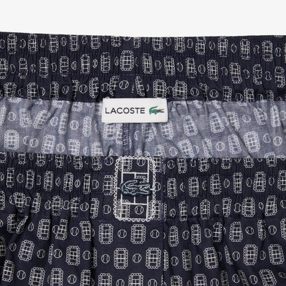 Lacoste Kadın Oversize Fit Desenli Lacivert Şort