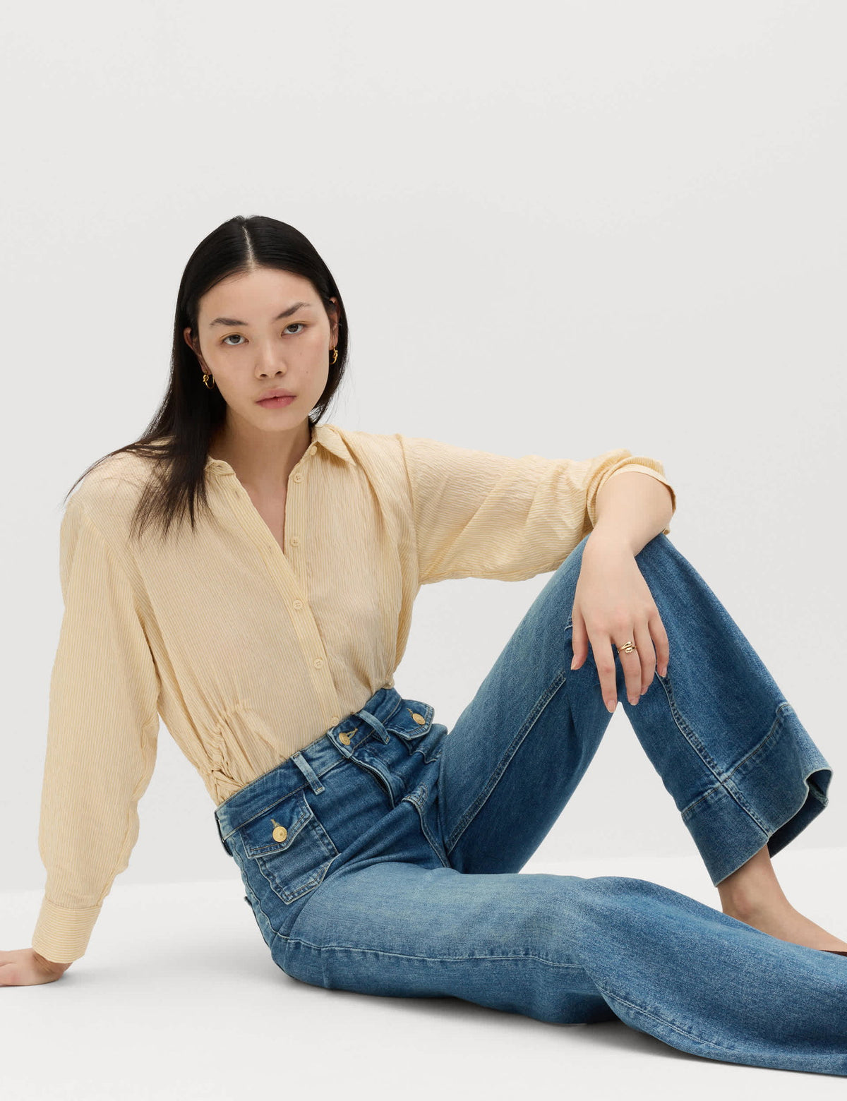 Yüksek Bel Flare Jean