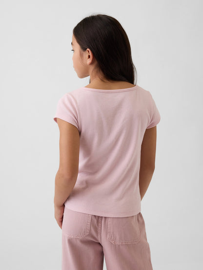 Pembe Cap-sleeve Fitted T-shirt