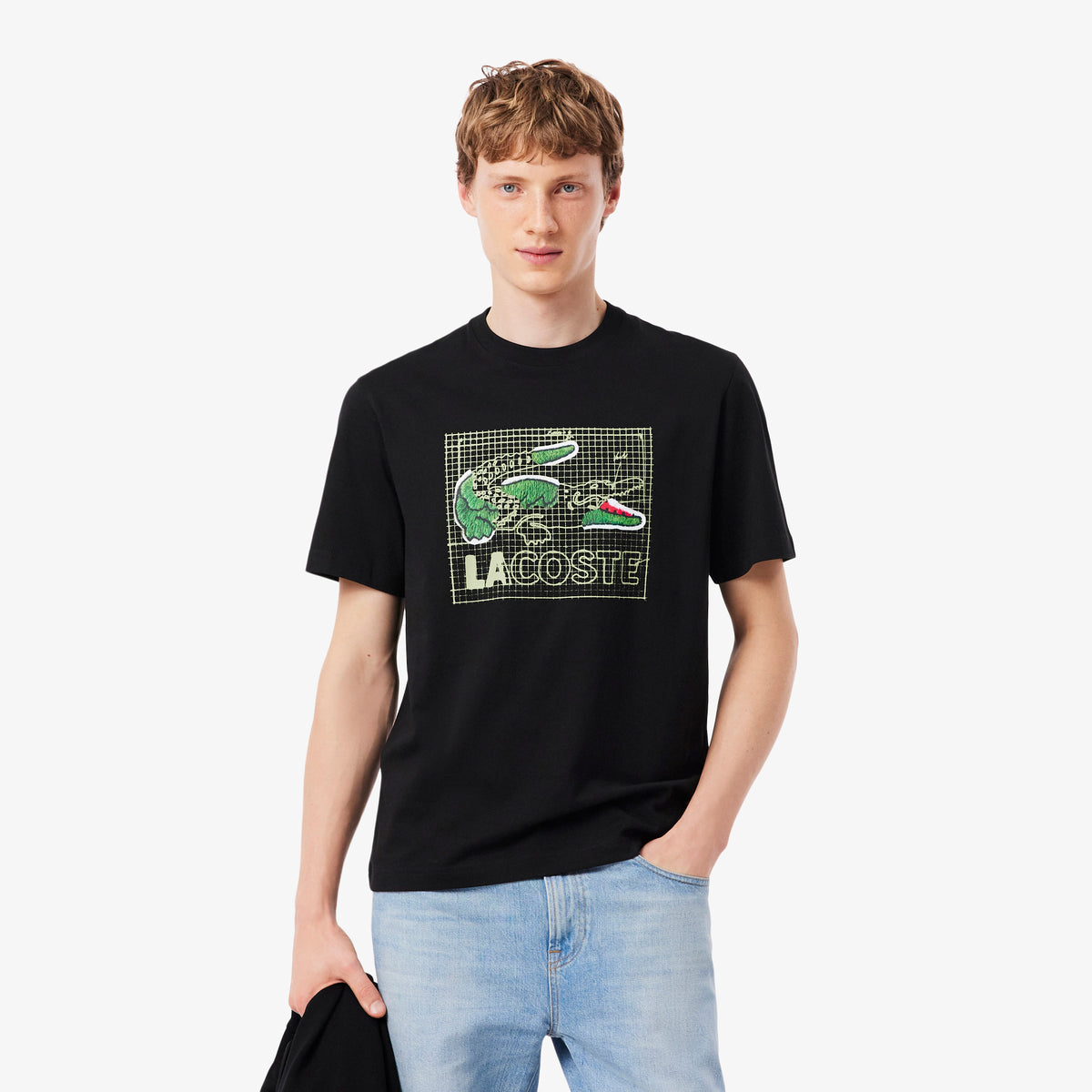 Lacoste Classic Fit Erkek Siyah T-shirt