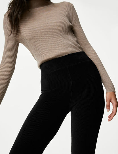 Yüksek Bel Kadife Legging Tayt