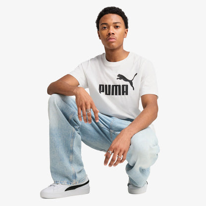 Puma Essentials No. 1 Logo Erkek Beyaz Tişört