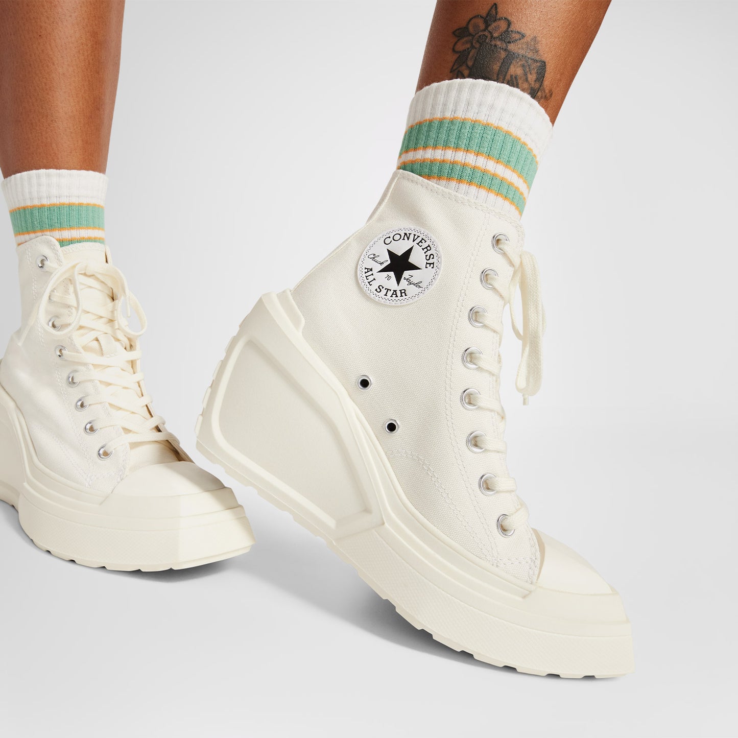Converse Chuck 70 De Luxe Wedge Unisex Krem Sneaker