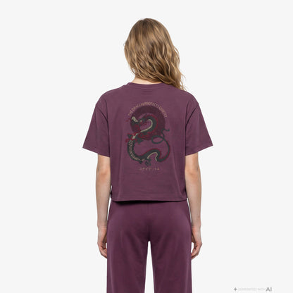 Unıted4 Regular Fit Kadın Bordo T-shirt