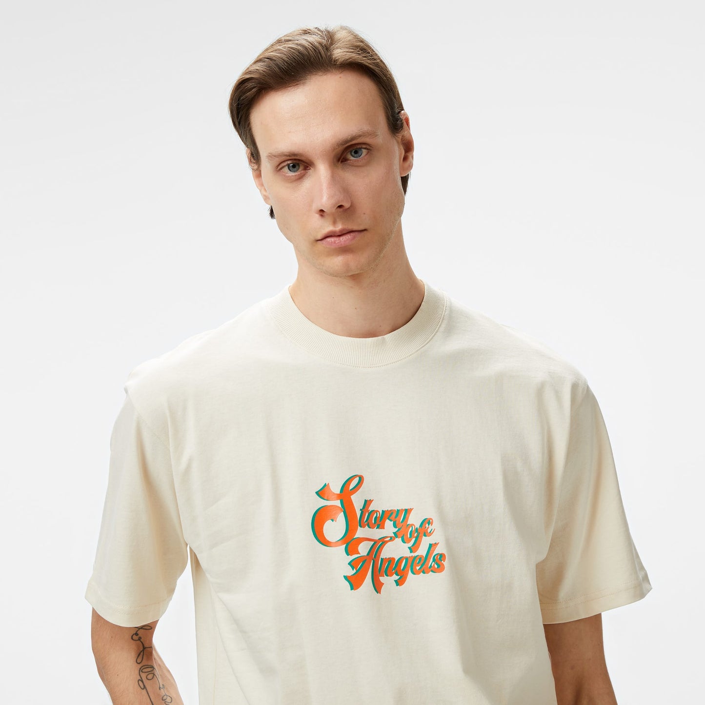 Story Of Angels Ganesha Dream Erkek Krem T-shirt