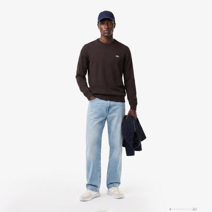 Lacoste Regular Fit Erkek Kahverengi Kazak