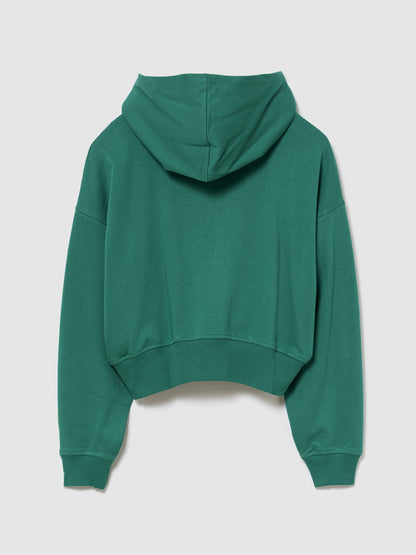 Yeşil Fransız Havlu Kumaş Oversized Gap Logo Fermuarlı Sweatshirt