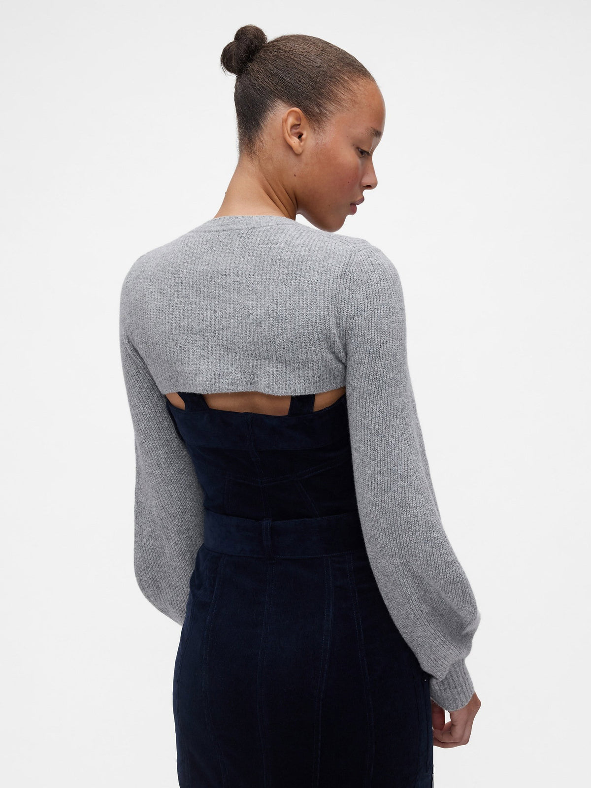 Gri Gapstudio Cashsoft Shrunken Crop Hırka
