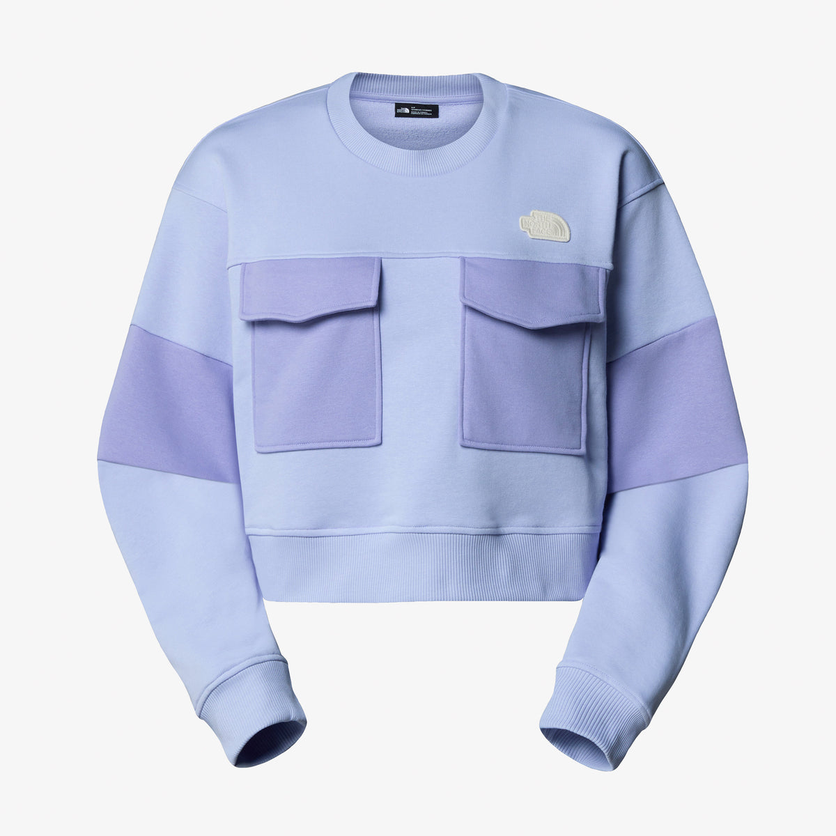 The North Face Terry Oversızed Cropped Crew Kadın Mavi Sweatshirt