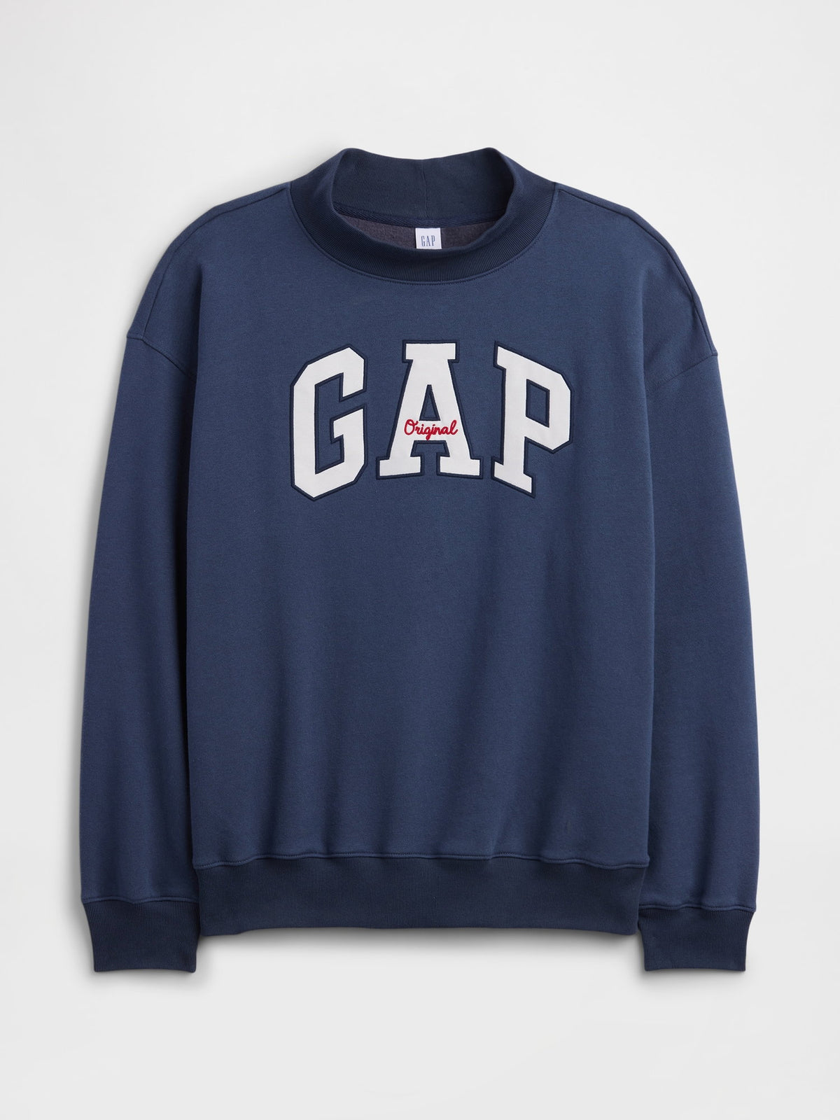 Lacivert Oversized Gap Logo Mockneck Tunik Sweatshirt