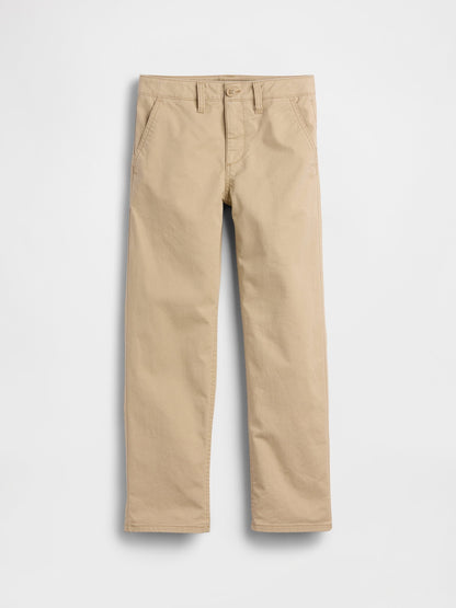 Bej Modern Relaxed Straight Khaki Pantolon